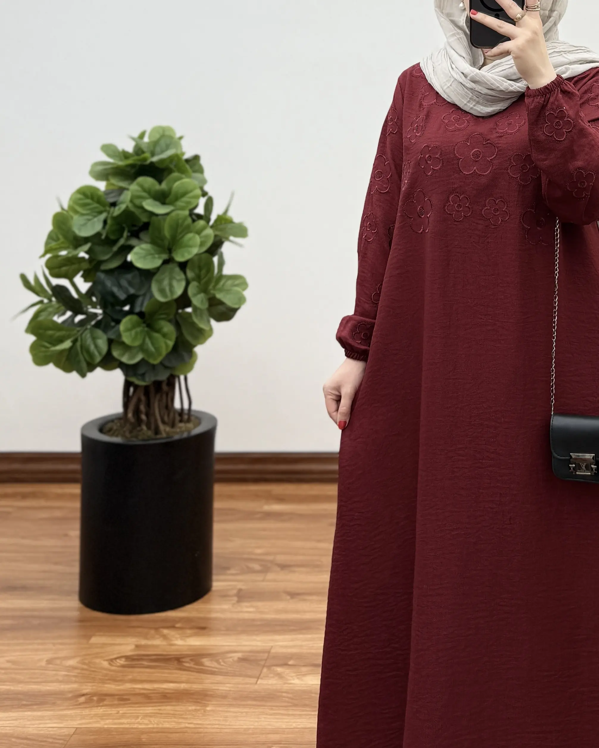 پیراهن مانتویی شانتون بلند مدل نگین